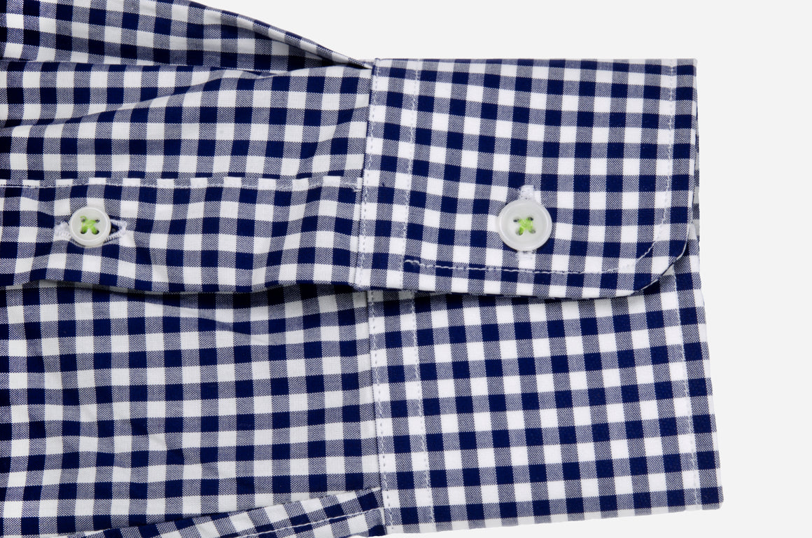 Navy Gingham Check Tailored / 16 / 35 Navy Gingham Check Tailored / 16 / 35