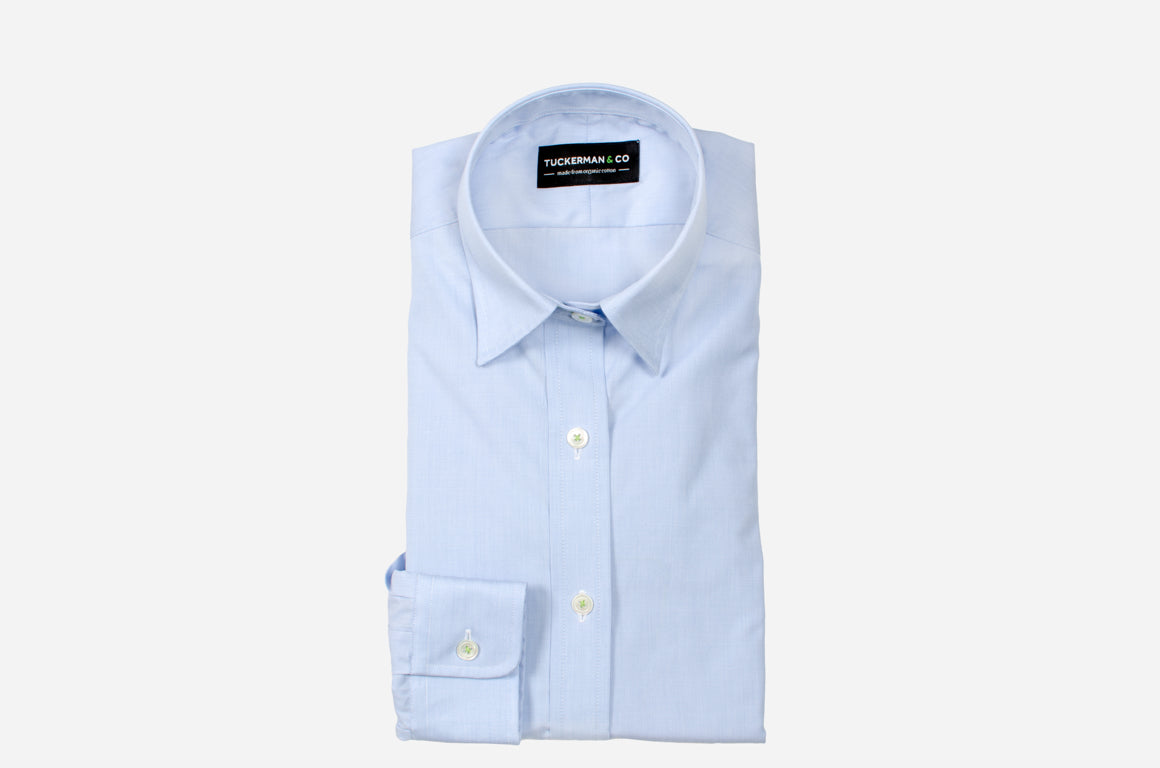 Blue poplin shirt clearance